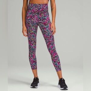 Lululemon Base Pace High-Rise Running Tight 25" in Floral Electric Multi Size 12